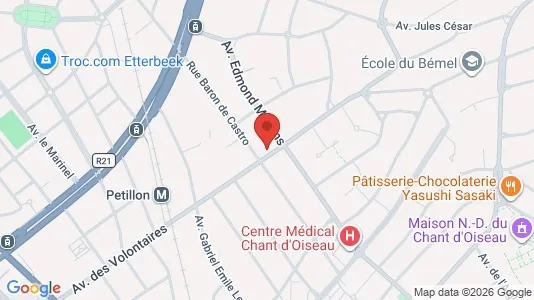 Apartments for rent i Brussels Etterbeek - kort over placeringen