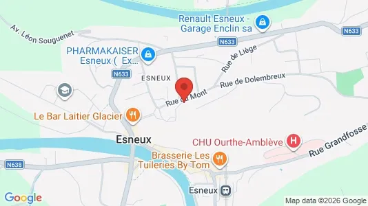Apartments for rent i Esneux - kort over placeringen