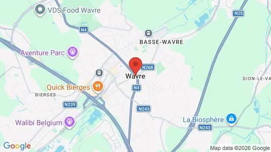 Apartments for rent i Waver - kort over placeringen