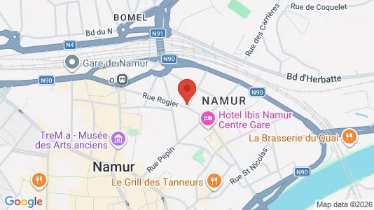 Apartments for rent i Namen - kort over placeringen