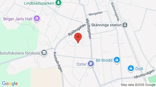Apartments for rent i Mjölby - kort over placeringen