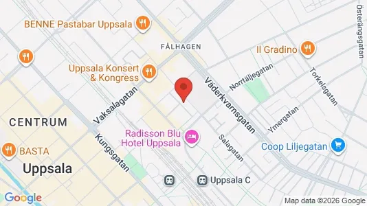 Apartments for rent i Uppsala - kort over placeringen