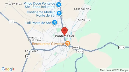 Houses for rent i Ponte de Sor - kort over placeringen