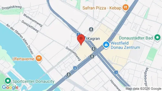 Apartments for rent i Vienna Donaustadt - kort over placeringen