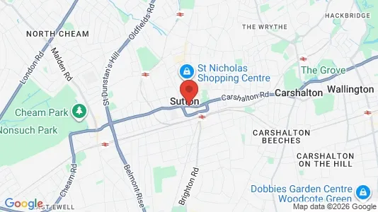 Apartments for rent i Sutton - Surrey - kort over placeringen