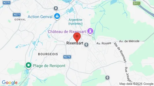 Houses for rent i Rixensart - kort over placeringen