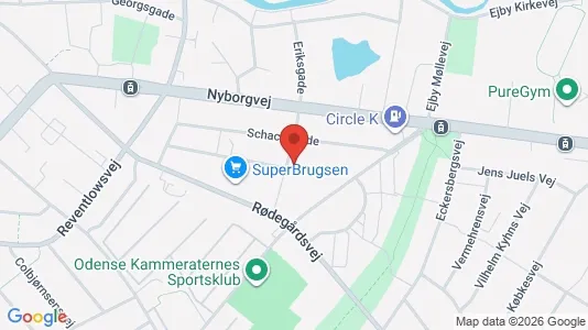 Apartments for rent i Odense C - kort over placeringen