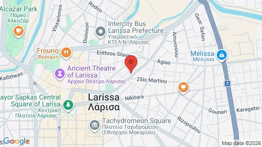 Apartments for rent i Larissa - kort over placeringen