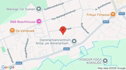 Apartments for rent i Koksijde - kort over placeringen