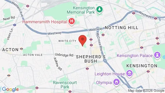 Houses for rent i London W12 - kort over placeringen