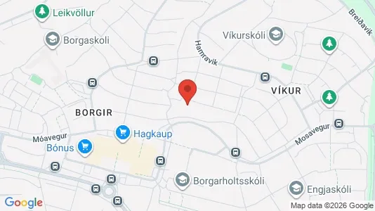 Apartments for rent i Reykjavík Grafarvogur - kort over placeringen