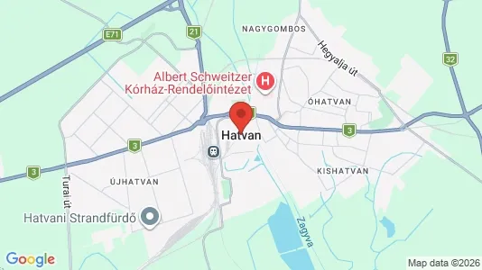 Apartments for rent i Hatvani - kort over placeringen