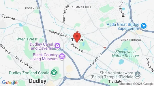 Houses for rent i Tipton - West Midlands - kort over placeringen
