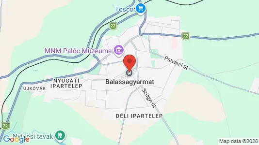 Apartments for rent i Balassagyarmati - kort over placeringen