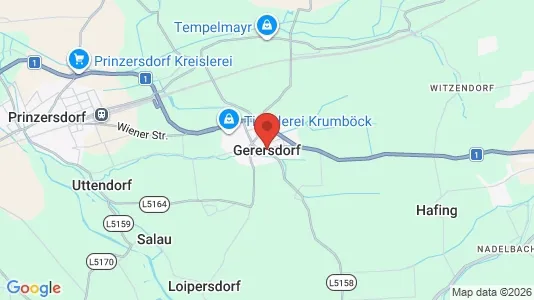 Apartments for rent i Gerersdorf - kort over placeringen