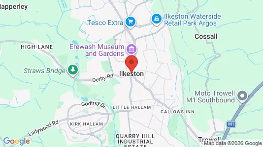 Apartments for rent i Ilkeston - Derbyshire - kort over placeringen