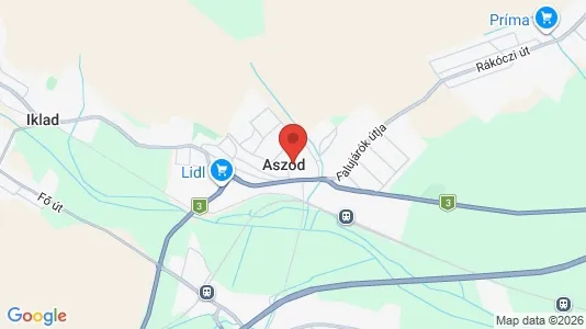Apartments for rent i Aszódi - kort over placeringen