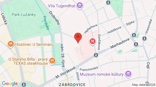 Apartments for rent i Brno-Jih - kort over placeringen