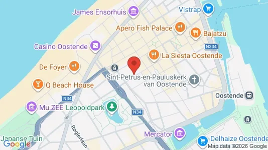 Apartments for rent i Oostende - kort over placeringen