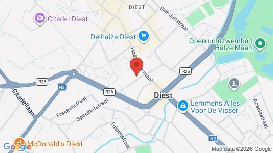 Apartments for rent i Diest - kort over placeringen