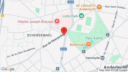 Apartments for rent i Brussels Anderlecht - kort over placeringen