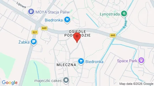 Rooms for rent i Olsztyn - kort over placeringen