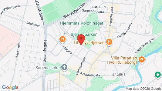 Apartments for rent i Oslo Sagene - kort over placeringen