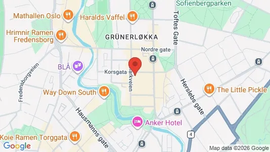 Apartments for rent i Oslo Grünerløkka - kort over placeringen