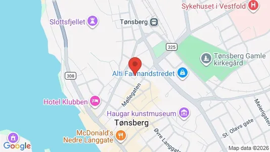 Apartments for rent i Tønsberg - kort over placeringen