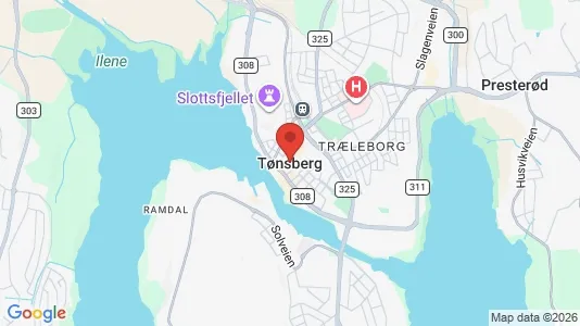 Houses for rent i Tønsberg - kort over placeringen