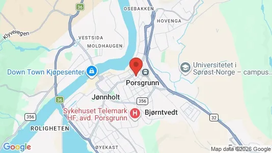 Houses for rent i Porsgrunn - kort over placeringen