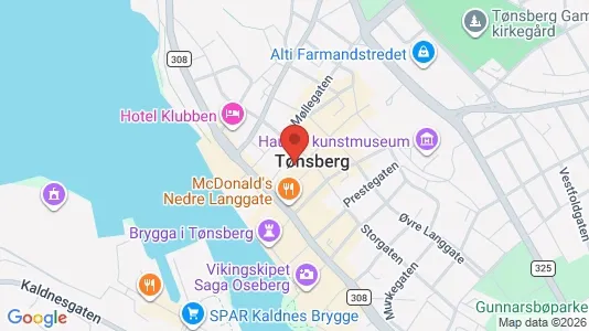 Apartments for rent i Tønsberg - kort over placeringen