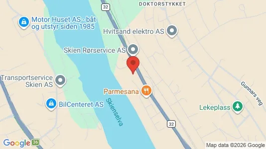 Apartments for rent i Skien - kort over placeringen