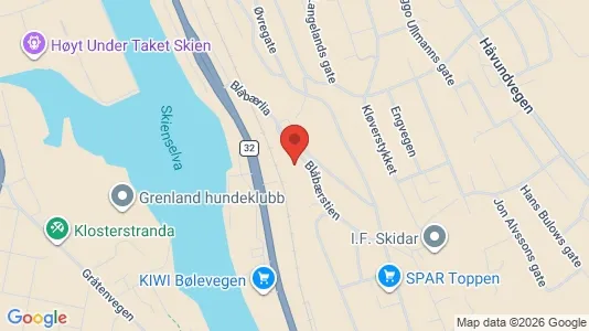 Apartments for rent i Skien - kort over placeringen