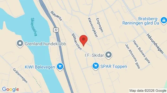 Apartments for rent i Skien - kort over placeringen