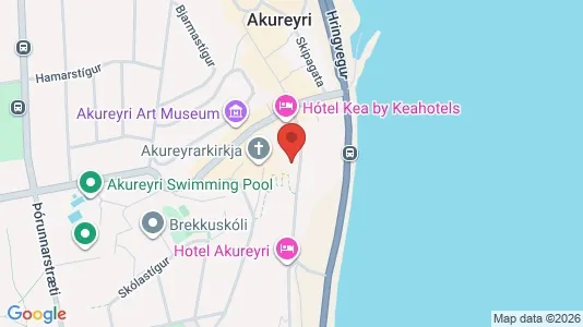 Apartments for rent i Akureyri - kort over placeringen