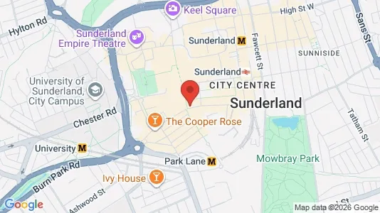 Apartments for rent i Sunderland - Tyne and Wear - kort over placeringen