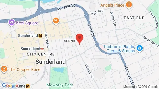 Apartments for rent i Sunderland - Tyne and Wear - kort over placeringen