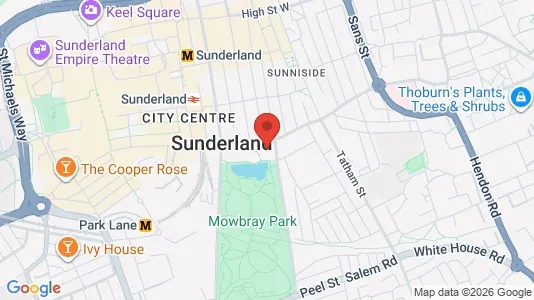 Apartments for rent i Sunderland - Tyne and Wear - kort over placeringen