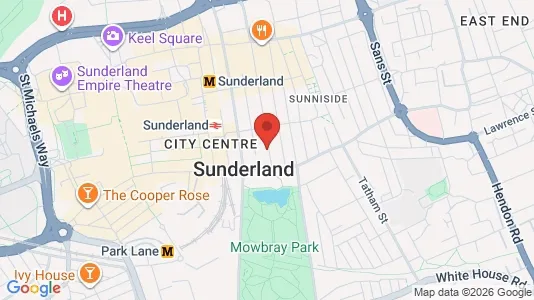Apartments for rent i Sunderland - Tyne and Wear - kort over placeringen