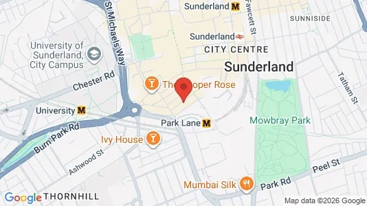 Apartments for rent i Sunderland - Tyne and Wear - kort over placeringen