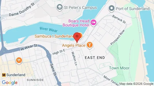 Apartments for rent i Sunderland - Tyne and Wear - kort over placeringen