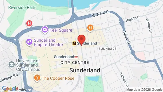 Apartments for rent i Sunderland - Tyne and Wear - kort over placeringen