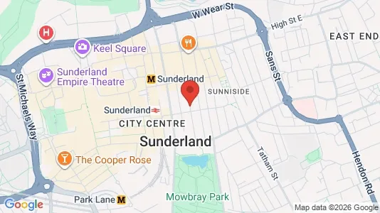Apartments for rent i Sunderland - Tyne and Wear - kort over placeringen