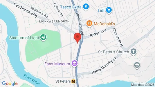 Apartments for rent i Sunderland - Tyne and Wear - kort over placeringen