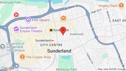 Apartments for rent i Sunderland - Tyne and Wear - kort over placeringen