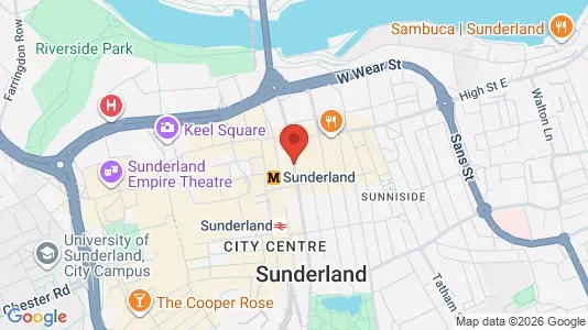 Apartments for rent i Sunderland - Tyne and Wear - kort over placeringen