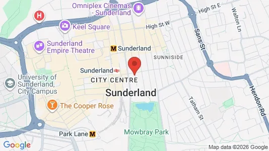 Apartments for rent i Sunderland - Tyne and Wear - kort over placeringen