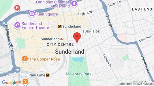 Apartments for rent i Sunderland - Tyne and Wear - kort over placeringen