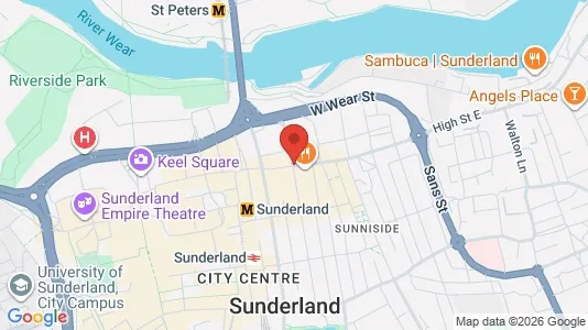 Apartments for rent i Sunderland - Tyne and Wear - kort over placeringen